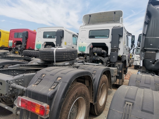 Diésel de segunda mano de servicio pesado 371HP Tractor Truck Remolque con diseño de neumáticos sin tubos