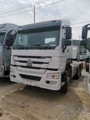 Diésel de segunda mano de servicio pesado 371HP Tractor Truck Remolque con diseño de neumáticos sin tubos