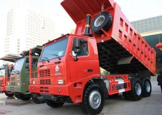 70 toneladas ZZ5707S3640AJ HOWO camión de descarga de minería con transmisión manual
