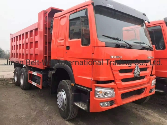 Capacidad de carga de 21-30 t Usado HOWO camión de descarga pesado estilo de elevación frontal 371HP 375HP