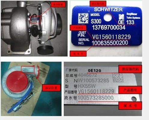 Compresor de componentes ETS de carrocería de acero para el motor Sinotruk HOWO Turbo Wd615.47 Vg1560118229