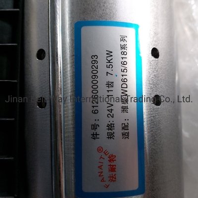 Motor de arranque 612600090293 para partes del sistema de conducción de Sinotruk HOWO