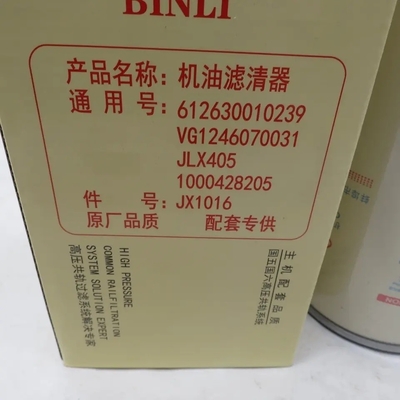 Vg1246070031 Sinotruk HOWO Filtro de aceite para camiones de basura Tamaño 30.00cm * 20.00cm * 2.00cm