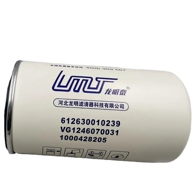 Elemento de filtro de aceite de motor Vg1246070031 para el motor estándar de las piezas de camión HOWO A7
